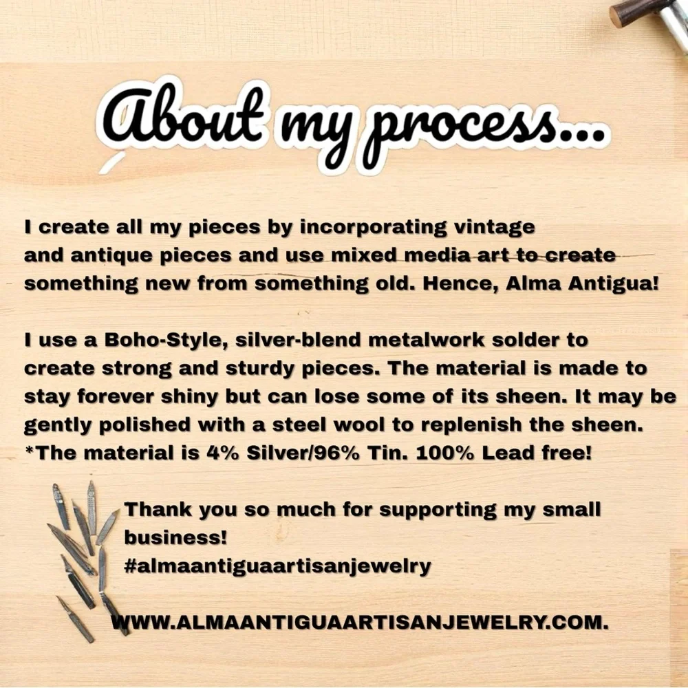 Sea Glass Angel Pendant Bezel Handcrafted with intricate Silver Blend Metalwork - Picture 10 of 12